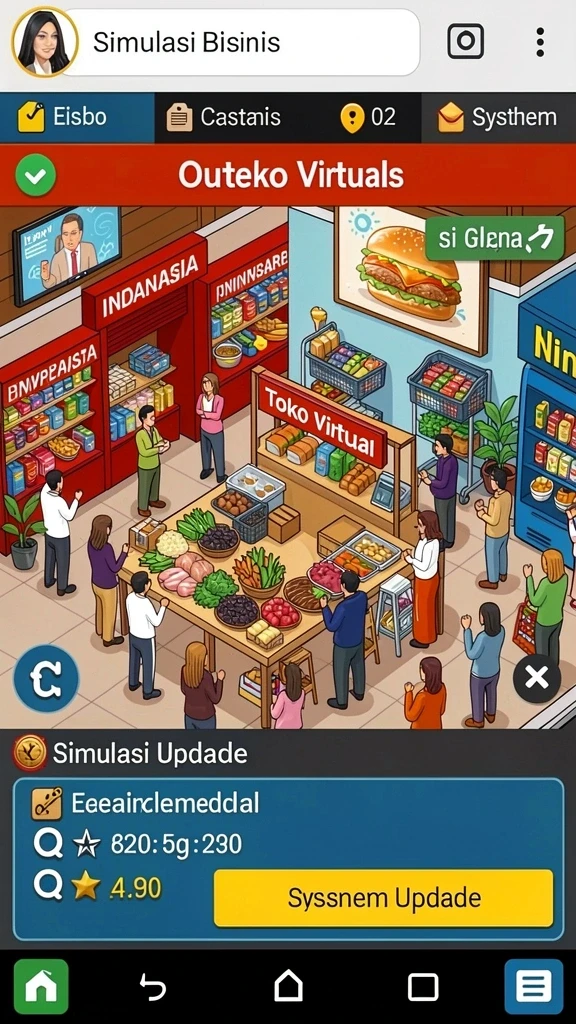 Screenshot menunjukkan antarmuka pengguna yang menarik.