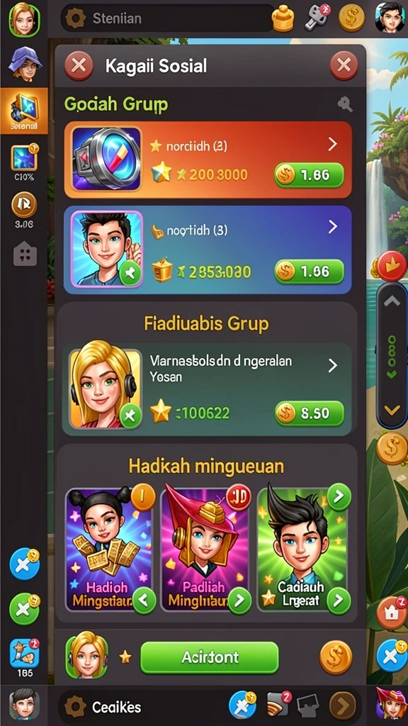 Karakter yang dapat Anda pilih dalam KAGANDAN.