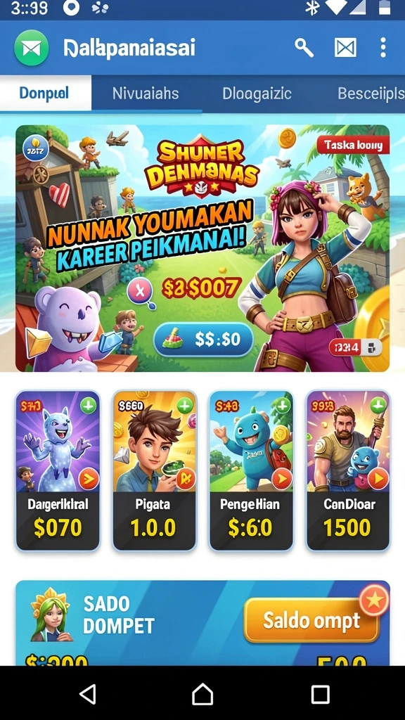 Tampilan menu utama RAJABANDOT yang menarik.