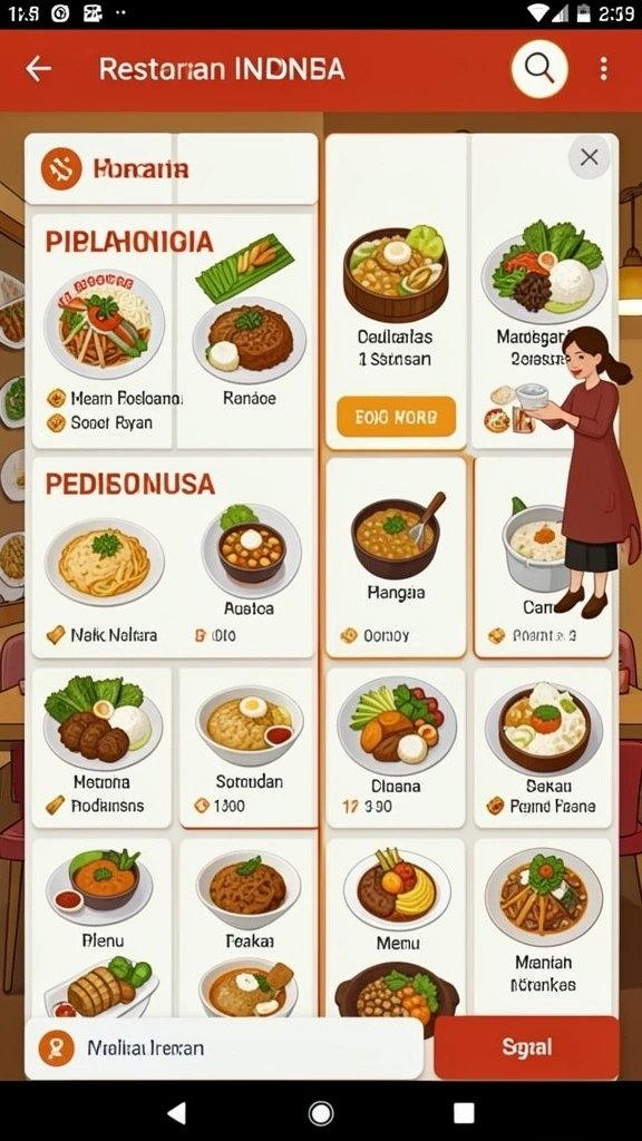 Tampilan antarmuka yang modern dan menarik.