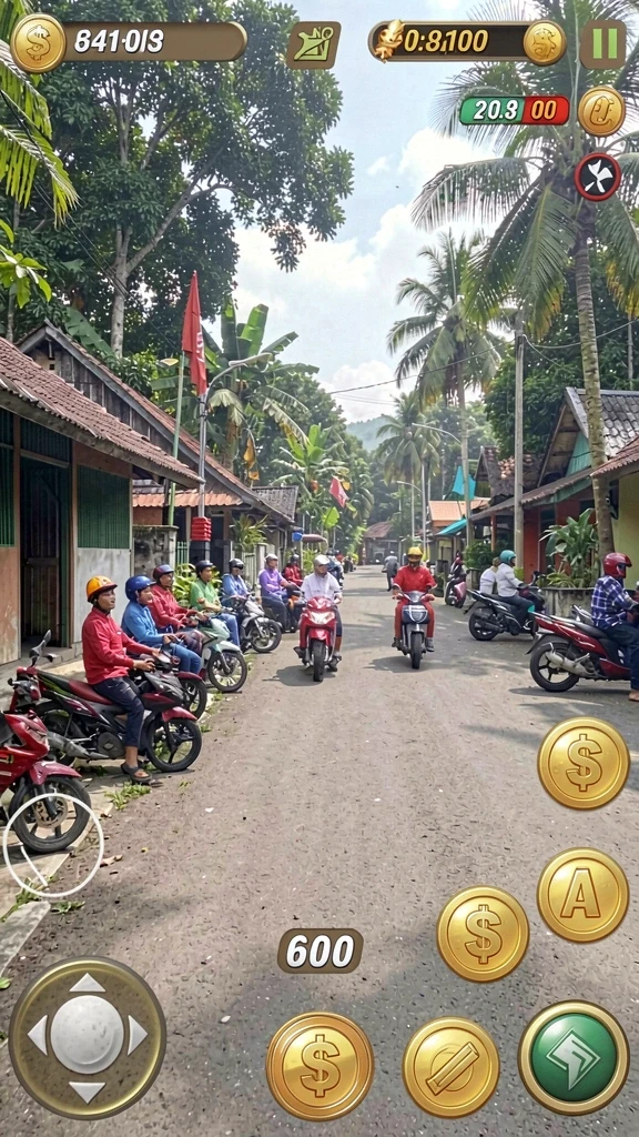 Tangkapan layar menampilkan aksi seru dalam gameplay.