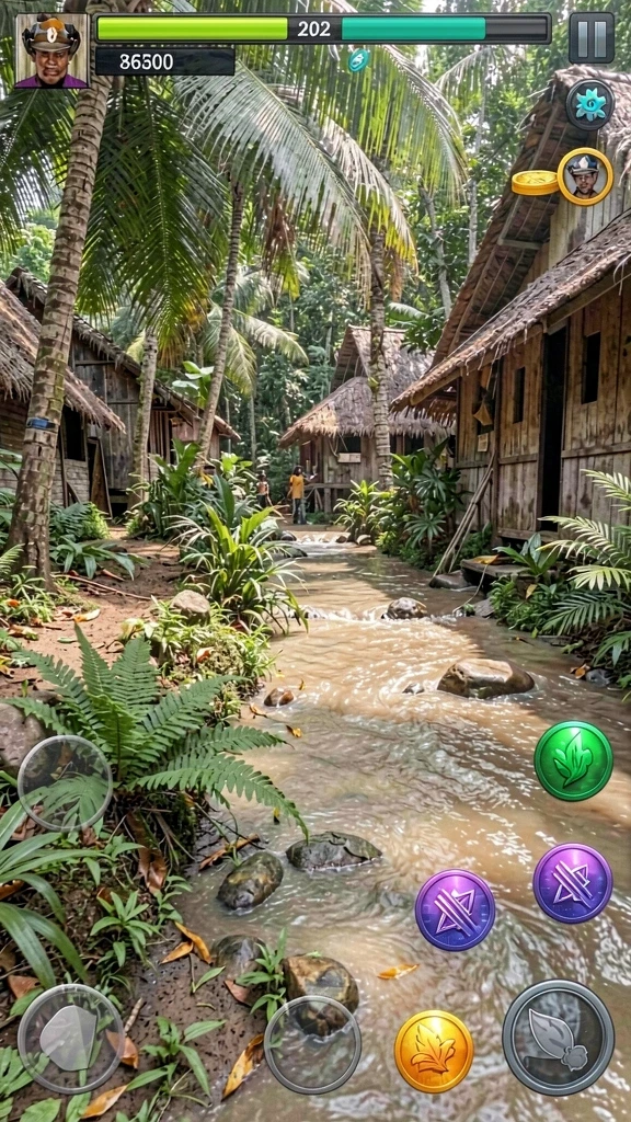 Tangkapan layar dari mode multiplayer dengan teman-teman.