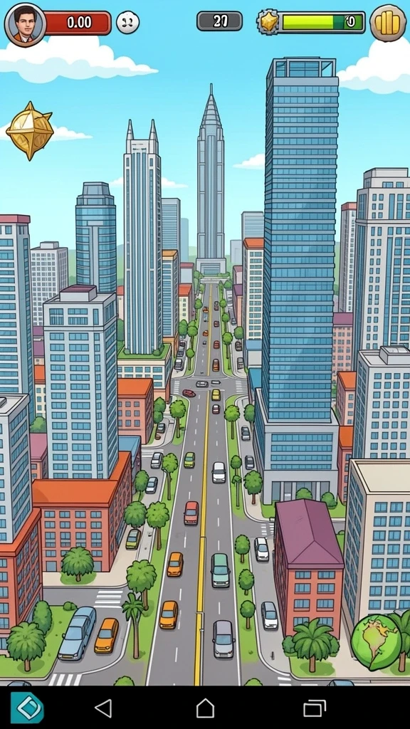 Screenshot menampilkan karakter utama di tengah jalan Tokyo.